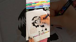 Test des marqueurs acryliques Guangna coloriageadulte acrylicmarkers [upl. by Anali]