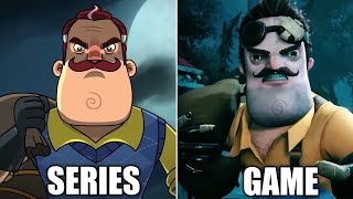 Hello Neighbor Series VS Games Comparison [upl. by Habeh]