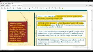 TYBScIT  Sem5  Linux  Prac 3  Working with grubconf file [upl. by Elrem]