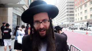 AntiZionist Jews Protest Israeli Parade in NYC [upl. by Halsted]