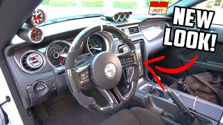 CHEAP INTERIOR MODS TRANSFORMED THE LOOK OF MY TWIN TURBO MUSTANGs OUTDATED INTERIOR [upl. by Fugere720]