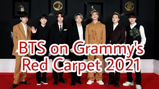 BTS on Grammy Red Carpet 2021 [upl. by Paton521]