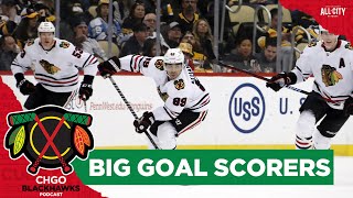 Andreas Athanasiou scores twice in Blackhawks scrimmage  CHGO Blackhawks Podcast [upl. by Grossman]