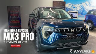 Mahindra Xuv 3x0 Mx3 Pro🔥Most Demanding Variant  Sirf ₹ 999 Lakh🔥 [upl. by Omrellug]