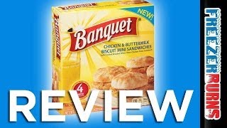 Banquet Chicken amp Buttermilk Biscuit Mini Sandwiches Video Review Freezerburns Ep645 [upl. by Taka]