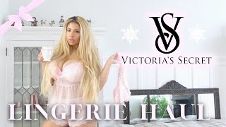 Victorias Secret Winter 2022 Lingerie Haul  Huge Lingerie amp Pajamas Try On Haul [upl. by Atinehs]