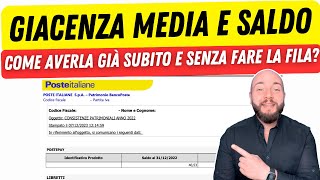 GIACENZA MEDIA Poste 2024 come ottenerla subito e senza fare file [upl. by Lalage164]