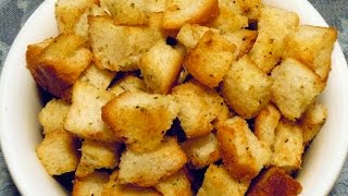 Como fazer Croutons no Microondas [upl. by Haziza952]