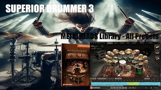 Toontrack Superior Drummer 3  Metalheads  All Presets  Basic sound without mixing [upl. by Gothurd]