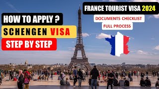 How To Apply Schengen Visa 2024  Apply France Tourist Visa Online   Process and Documents [upl. by Sihon]