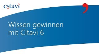 67 Texte auswerten und Wissen organisieren mit Citavi 6 [upl. by Artemed950]