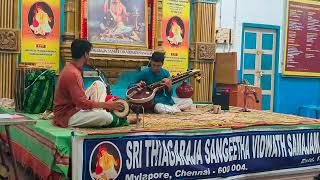 Manasu Swadina  Shankarabaranam  Mishra Chappu  Thyagaraja  Live Recording  Ajitesh Veena [upl. by Enelrak99]