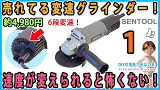 売れてる変速グラインダー！ 速度が変えられると怖くない！ 1 作動音を少し下げる方法も紹介！【DIY】低価格の変速グラインダー SENTOOL [upl. by Sowell471]