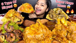 CHICKEN BIRYANI MUTTON BIRYANI EGG BIRYANI KALEJI BIRYANI FISH BIRYANI PRAWNS BIRYANI  MUKBANG [upl. by Dyob]