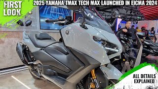 2025 Yamaha TMAX Tech MAX 560 Launched At EICMA 2024  Explained All Spec Features Engine amp More [upl. by Belden481]