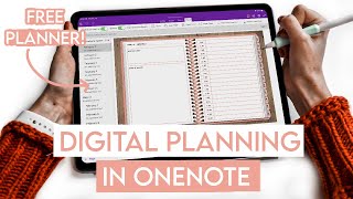 HOW TO Digital Planning in OneNote  FREE Digital Planner [upl. by Etnom]