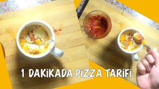 bardakta pizza tarifi  1 dakikada hazır [upl. by Tristram182]