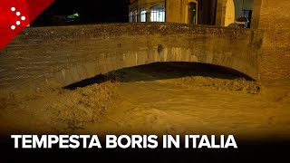 La tempesta Boris in Italia esondazioni a Modigliana notte di apprensione a Faenza [upl. by Aneleiram]