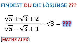 Berechne ohne Taschenrechner  3 binomische Formel  Brüche mit Wurzeln  Wurzeln  Mathe Alex [upl. by Efi853]