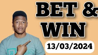 FOOTBALL PREDICTIONS TODAY 13032024 SOCCER PREDICTIONS TODAY  BETTING TIPS footballpredictions [upl. by Aihsilat]