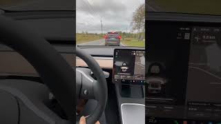 Tesla Model 3 one pedal driving aka hovering the brake pedal  October 16 2023 [upl. by Connie]