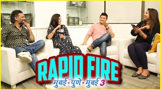 Rapid Fire With Team Mumbai Pune Mumbai 3  Swapnil Joshi  Mukta Barve [upl. by Eirrol427]