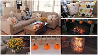 Fall Decor  My Fall Living Room Tour [upl. by Ahsuatan]