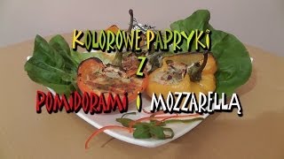 Papryki zapiekane z pomidorami i mozzarellą  Smakkujawpl [upl. by Markos]