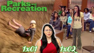 Parks and Recreation  REACTION  1x01 amp 1x02 [upl. by Radnaskela466]