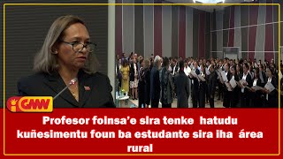 Profesor foinsae sira tenke hatudu kunesimentu foun ba estudante sira iha área rural [upl. by Atilamrac]