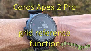 Coros Apex 2 Pro grid reference feature coros gpswatch [upl. by Scarrow]