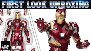 Threezero Iron Man Mark 46 DLX The Infinity Saga Figure Unboxing  First Look [upl. by Leoline]