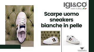 Scarpe uomo sneakers bianche in pelle [upl. by Danzig922]