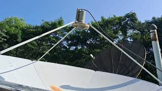 83 East Gsat 1030tracked 6ft solid dishold solid 5g filter lnb [upl. by Anirb]