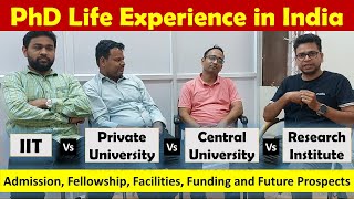 PhD Life Experience in India  IIT Central University Private University and Research Institute [upl. by Zenger]