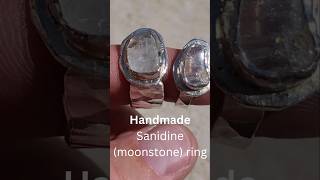 Handmade Moonstone Sanidine Rings indierock forging silversmithing faceting soldier gems [upl. by Asiram861]