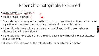 ALevel Chemistry Chromatography Part 2 [upl. by Meihar]