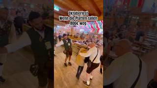 Oktoberfest wenn die Platten fallen 800€ weg cannstatterwasen oktoberfest kellner fail [upl. by Sadirah]