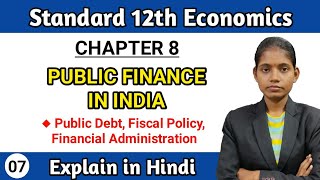 Class 12 economics chapter 8 public finance in India explain commerce lecture 7  fiscal policy [upl. by Orsola]