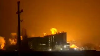 Drone attacked a Russian factory in Alekseyevka Belgorod region [upl. by Rudolph]