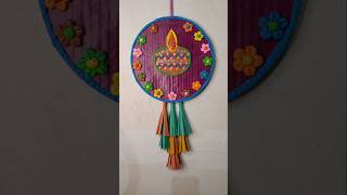 DIY Wall Hanging  Clay Diya Wall Hanging  Diwali Decoration Ideas shorts diy clay craftideas [upl. by Analle364]