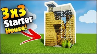 Minecraft 3X3 Starter House Tutorial  How to Build a House in Minecraft [upl. by Enutrof]