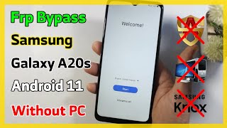 Frp Bypass Samsung Galaxy A20s Android 11 SMA207F Without PC  NEW METHOD [upl. by Anivel]