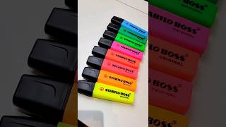 Stabilo Boss Highlighters Stationery Haul 🌈🖍 schoolsupplies [upl. by Nnylirak]