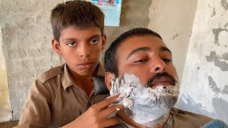 ASMR Fast Shaving amp Haircut✂️With Young Barber ASMR [upl. by Ledairam554]