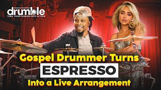 Gospel Drummer Turns POP SONG Into A Live Arrangement [upl. by Nnanaej]