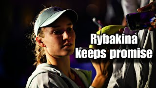 WTA Finals Elena Rybakina keeps guarantee disturbs instructure Aryna Sabalenka rybakina [upl. by Verbenia280]