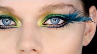 Showgirl  Fantasy Peacock Eye Makeup Tutorial [upl. by Nlocnil]