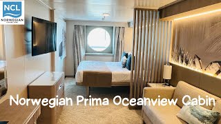 Norwegian Prima LARGE Oceanview Cabin Tour [upl. by Dione]