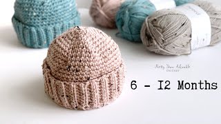 Very Easy Crochet Baby Hat 612 Months  The Fisherman Cap For Boys and Girls [upl. by Frulla]